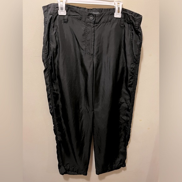 Eileen Fisher Pants - Eileen Fisher 100% silk cropped cinch hem‎ pant sz small